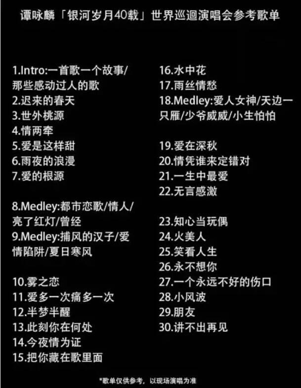 谭咏麟大连演唱会2020