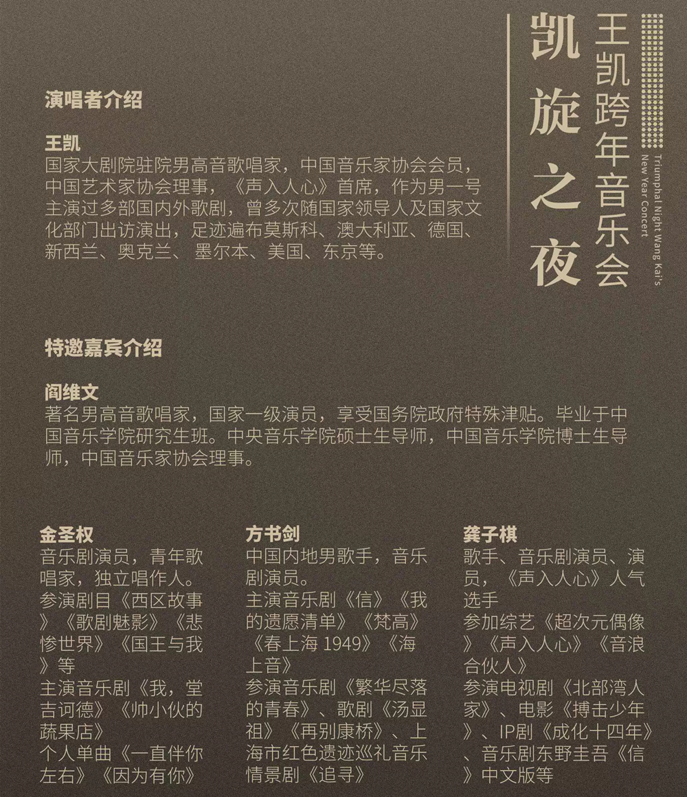 2019凯旋之夜王凯北京跨年音乐会
