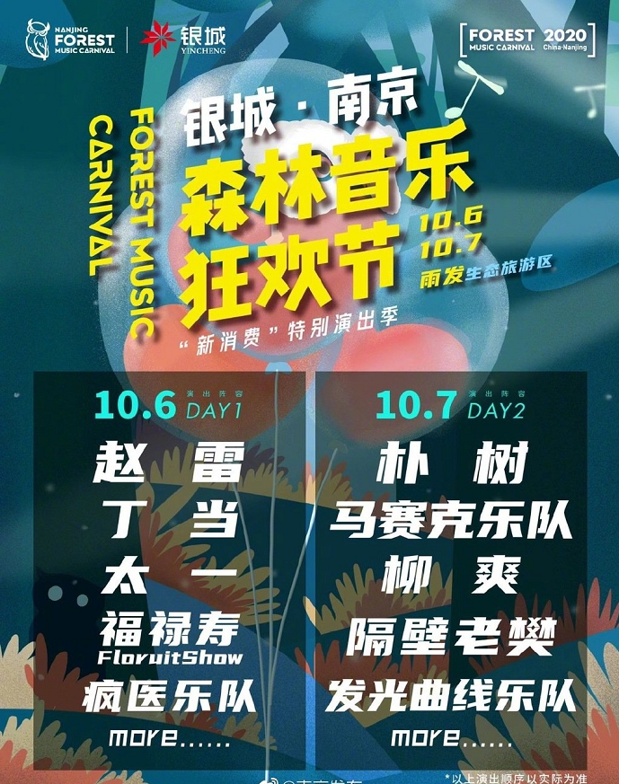 2020银城南京森林音乐狂欢节正式开票